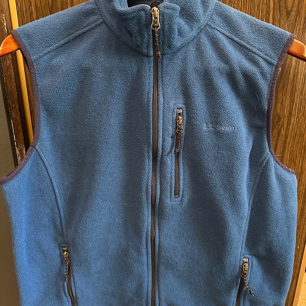Vintage L.L. Bean Royal Blue Fleece Vest Polartec Size L